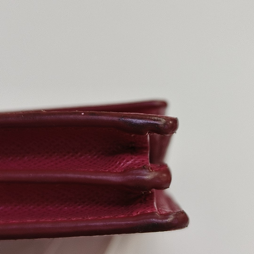 Saffiano Calfskin Shoulder Bag Mini Red