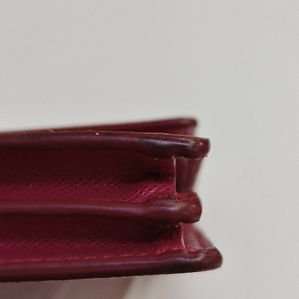 Saffiano Calfskin Shoulder Bag Mini Red