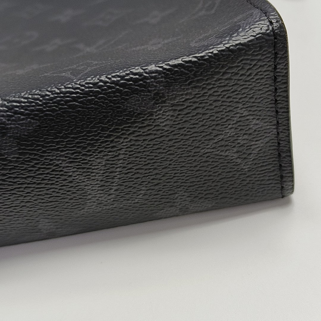 Pochette Voyag MM Monogram Coated Canvas Black