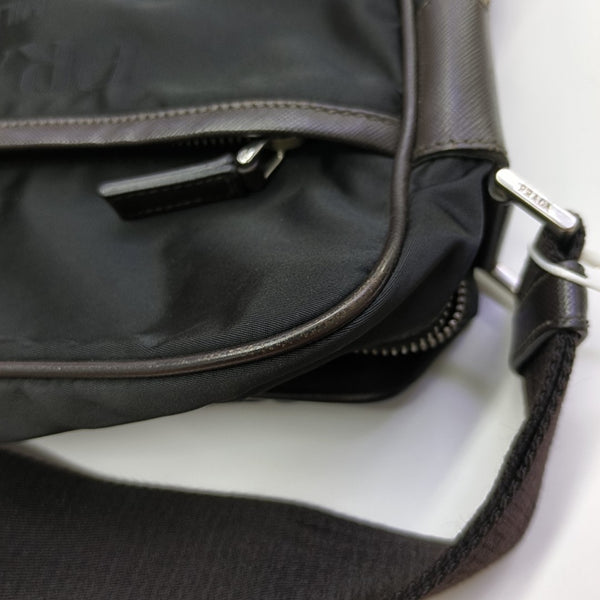 Nylon Shoulder Bag Black