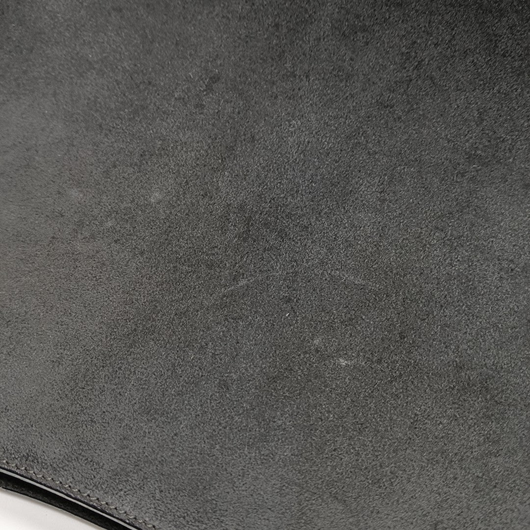 Suede Top Handle Bag Gray