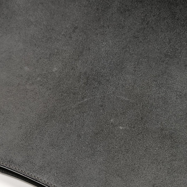 Suede Top Handle Bag Gray