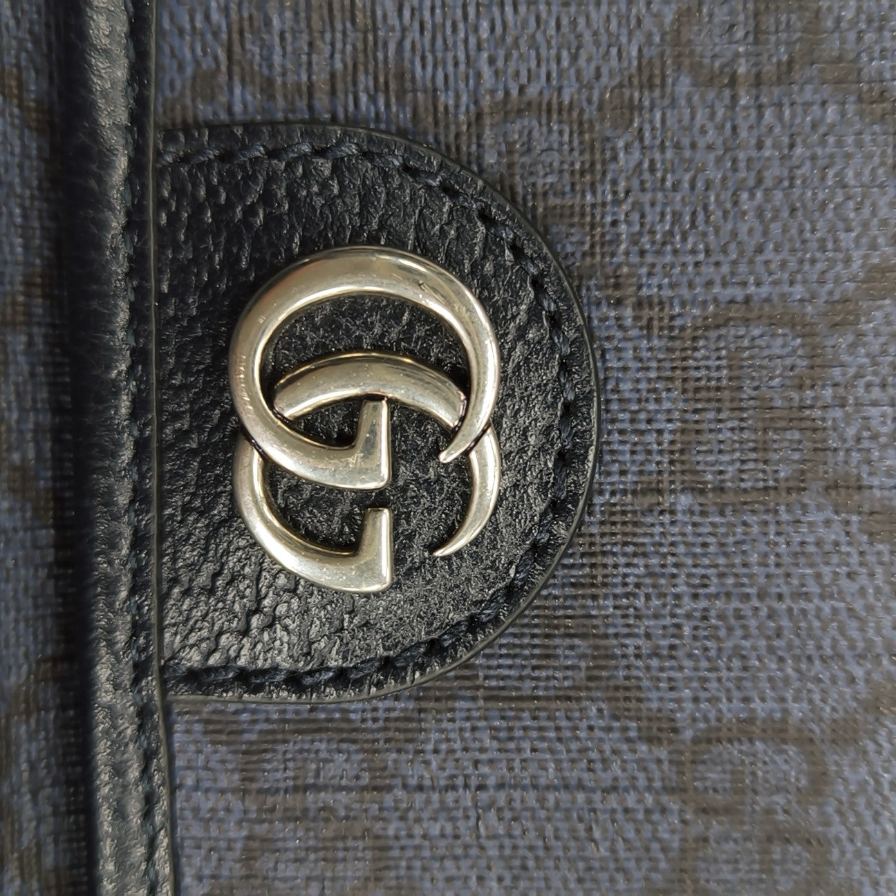 Ophidia Medium Monogram Coated Canvas Blue