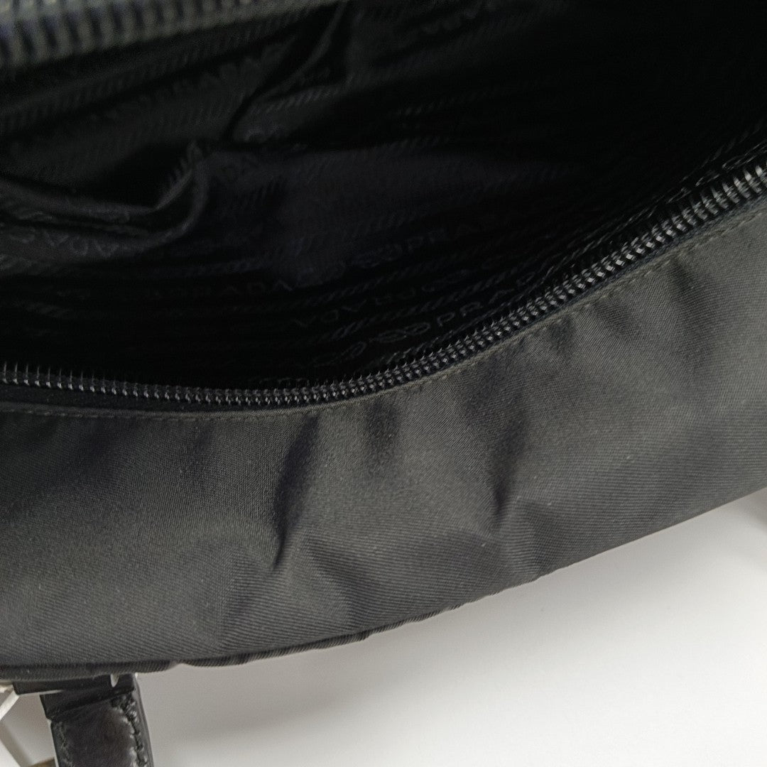 Nylon Shoulder Bag Black