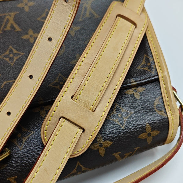 SOLOGNE PM Monogram Coated Canvas Brown