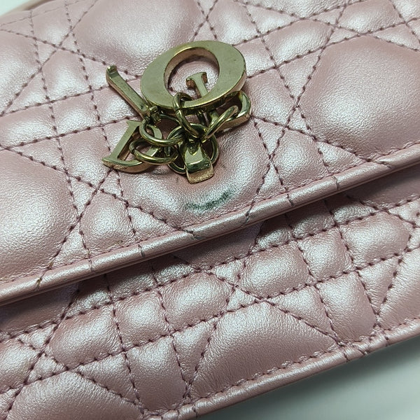 Lady Dior Mini Cannage Lambskin Pink