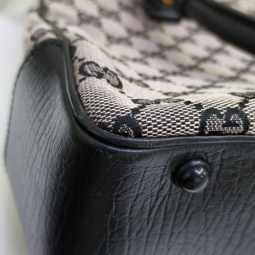 Monogram Canvas Tote Bag Gray