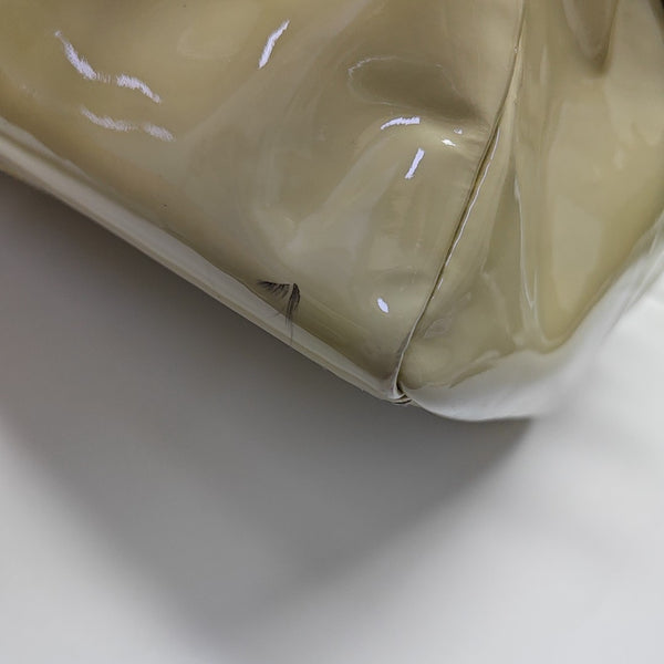 Patent Leather Top Handle Bag Yellow