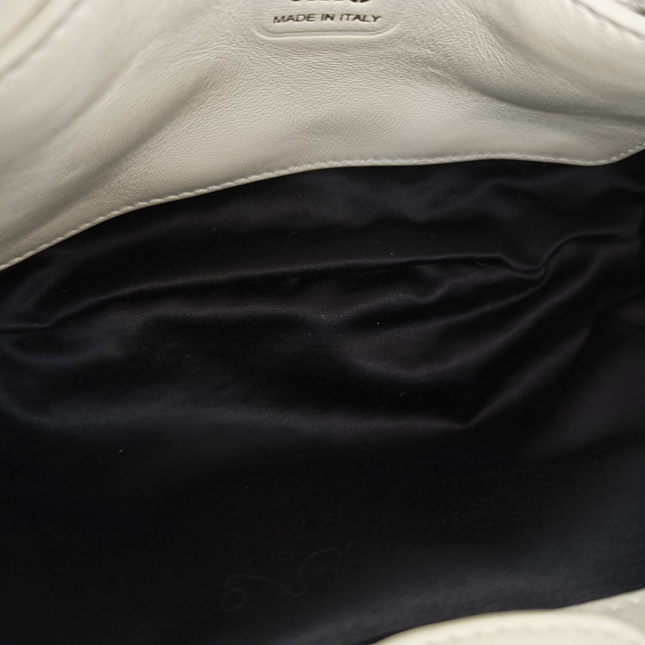 Lambskin Top Handle Bag White