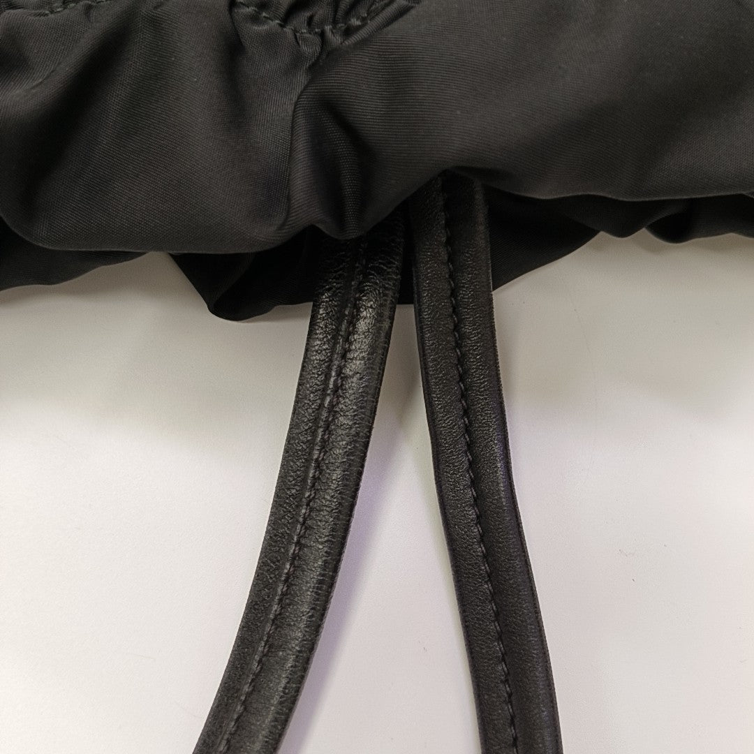 Nylon Top Handle Bag Black
