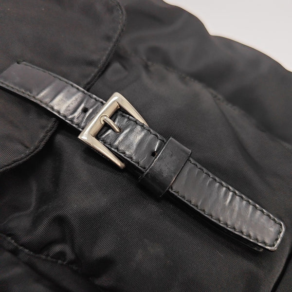 Nylon Top Handle Bag Black