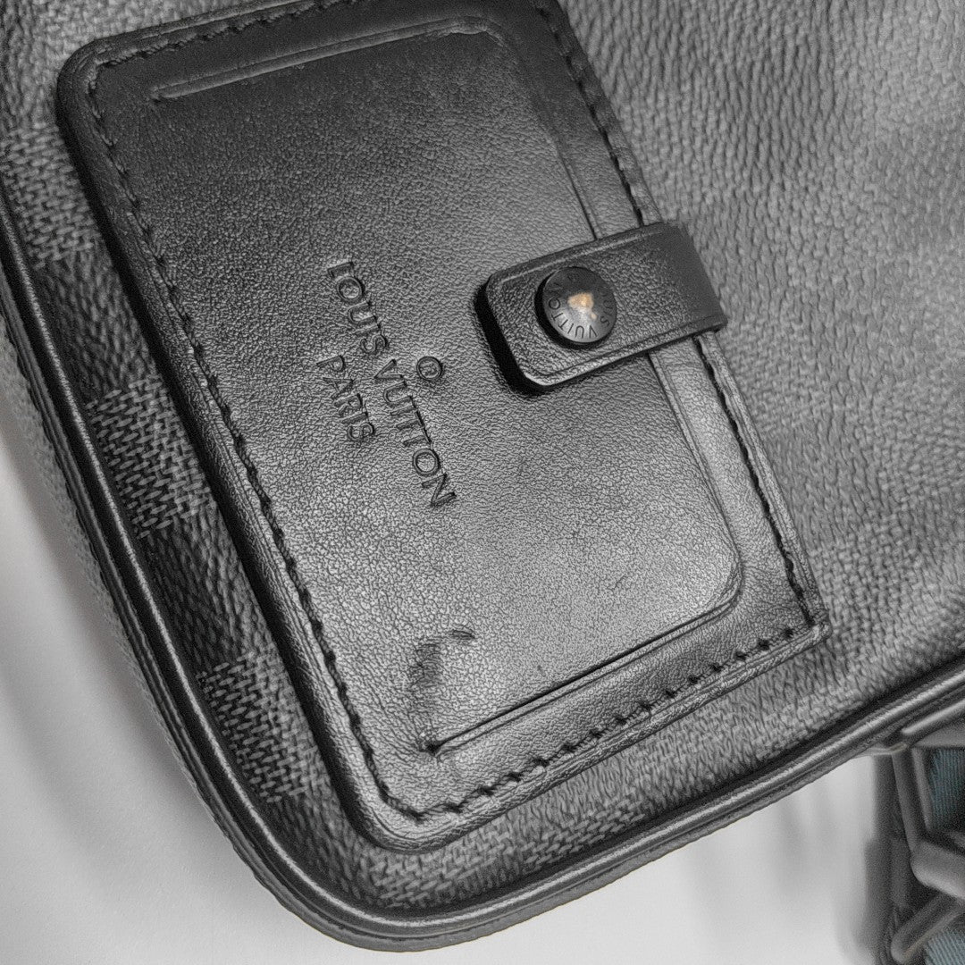 ALPHA Damier Graphite Coated Canvas Gray