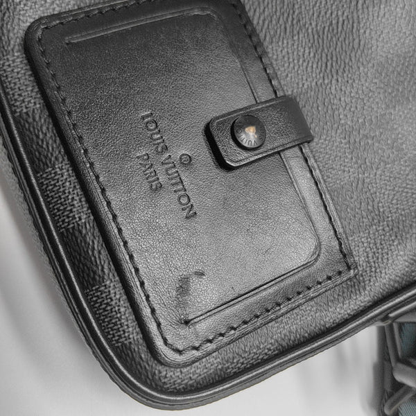 ALPHA Damier Graphite Coated Canvas Gray