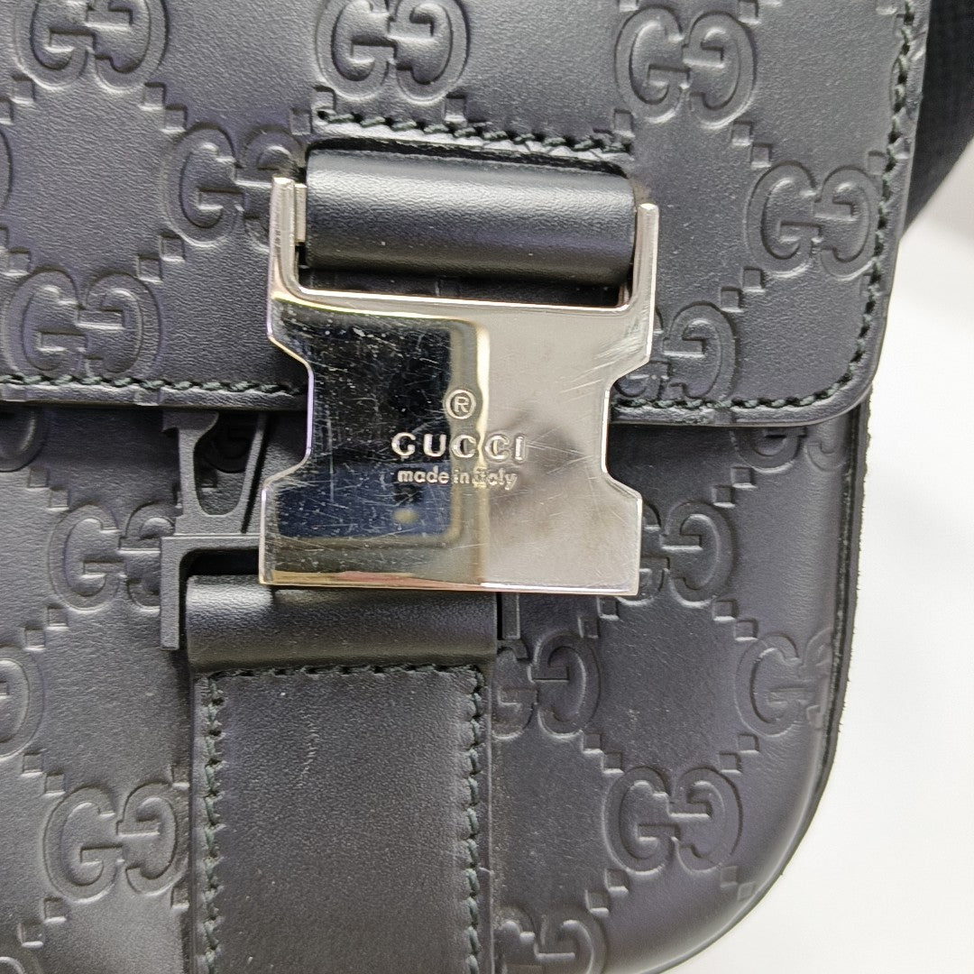 Ligne Shima Monogram Calfskin Black