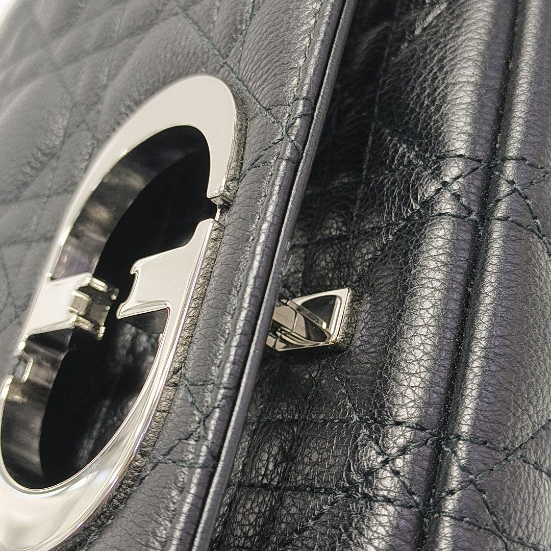 Dior Caro Medium Cannage Lambskin Black