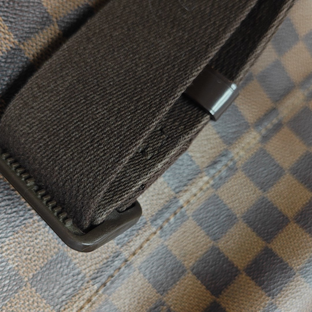 SHELTON MM Damier Ebene Coated Canvas Brown