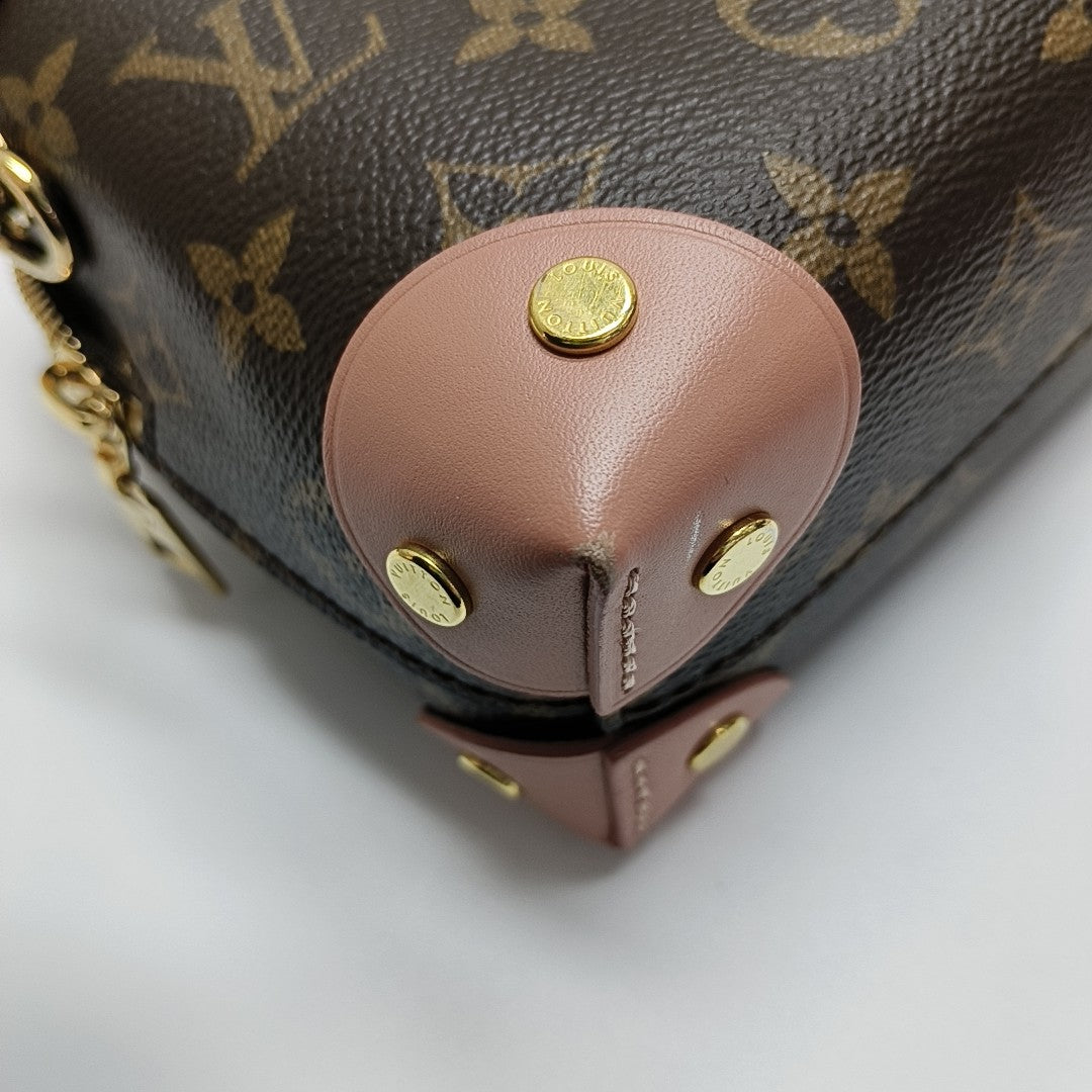 PETITE MALLE Monogram Coated Canvas Brown