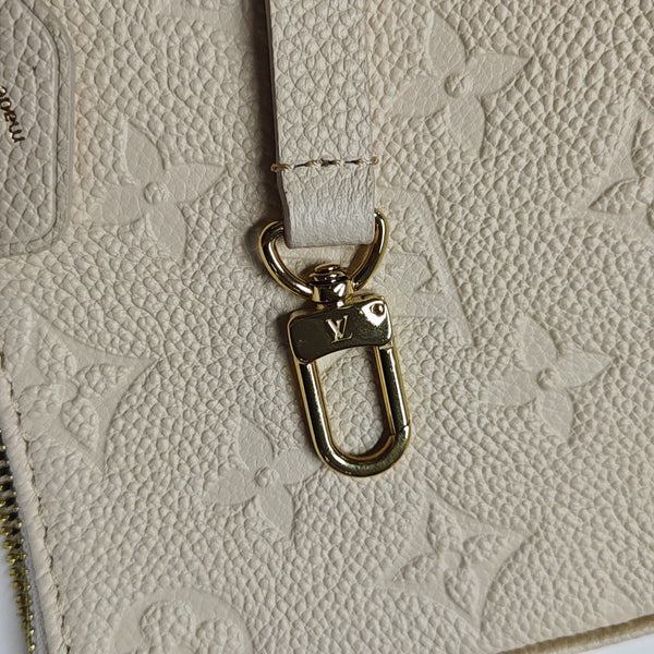 EASY POUCH ON STRAP Calfskin Beige