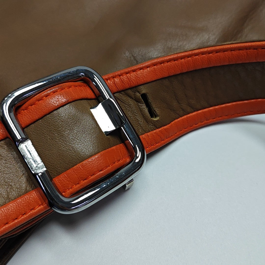 Calfskin Shoulder Bag Brown