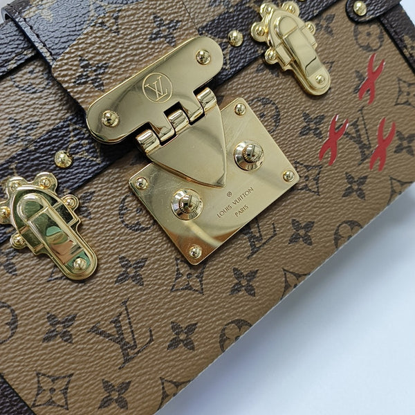 PETITE MALLE Monogram Coated Canvas Brown