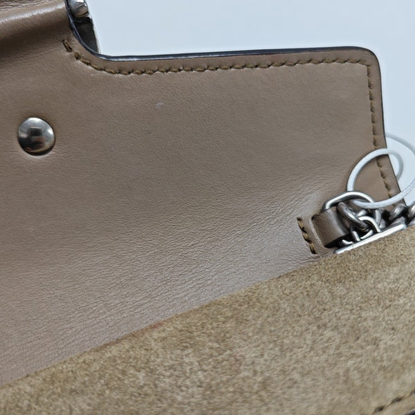 Dionysus Super Mini Monogram Coated Canvas Beige