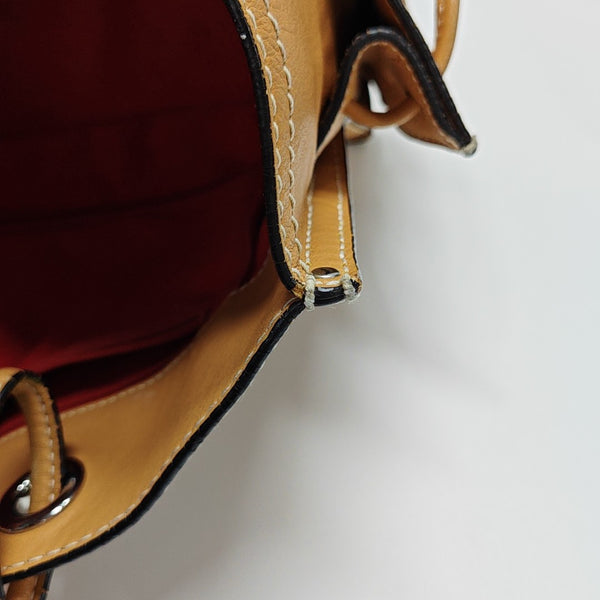 Calfskin Top Handle Bag Brown