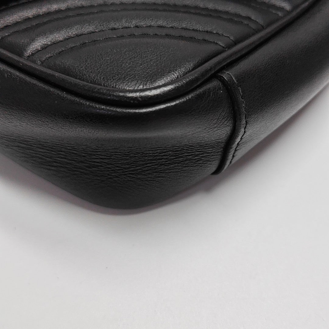 GG Marmont Small Quilted Calfskin Black