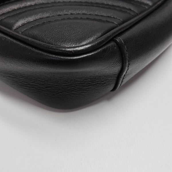GG Marmont Small Quilted Calfskin Black