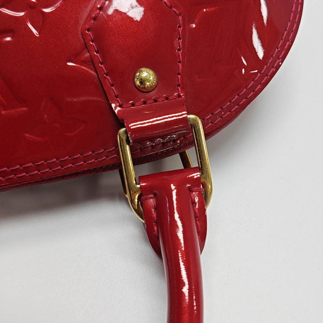 ALMA BB Monogram Patent Leather Red
