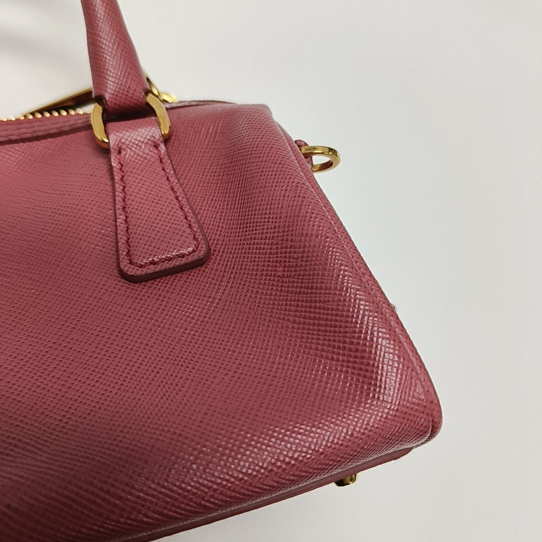 Saffiano Calfskin Shoulder Bag Pink