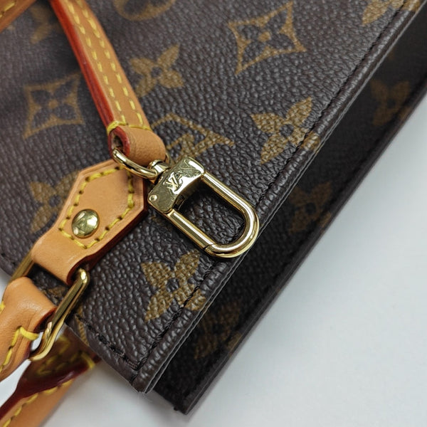SAC PLAT Mini Monogram Coated Canvas Brown