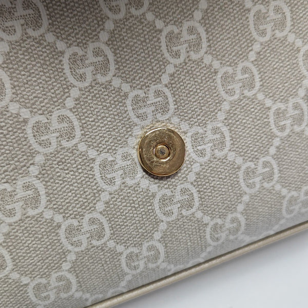 Ophidia Small Monogram Coated Canvas Beige