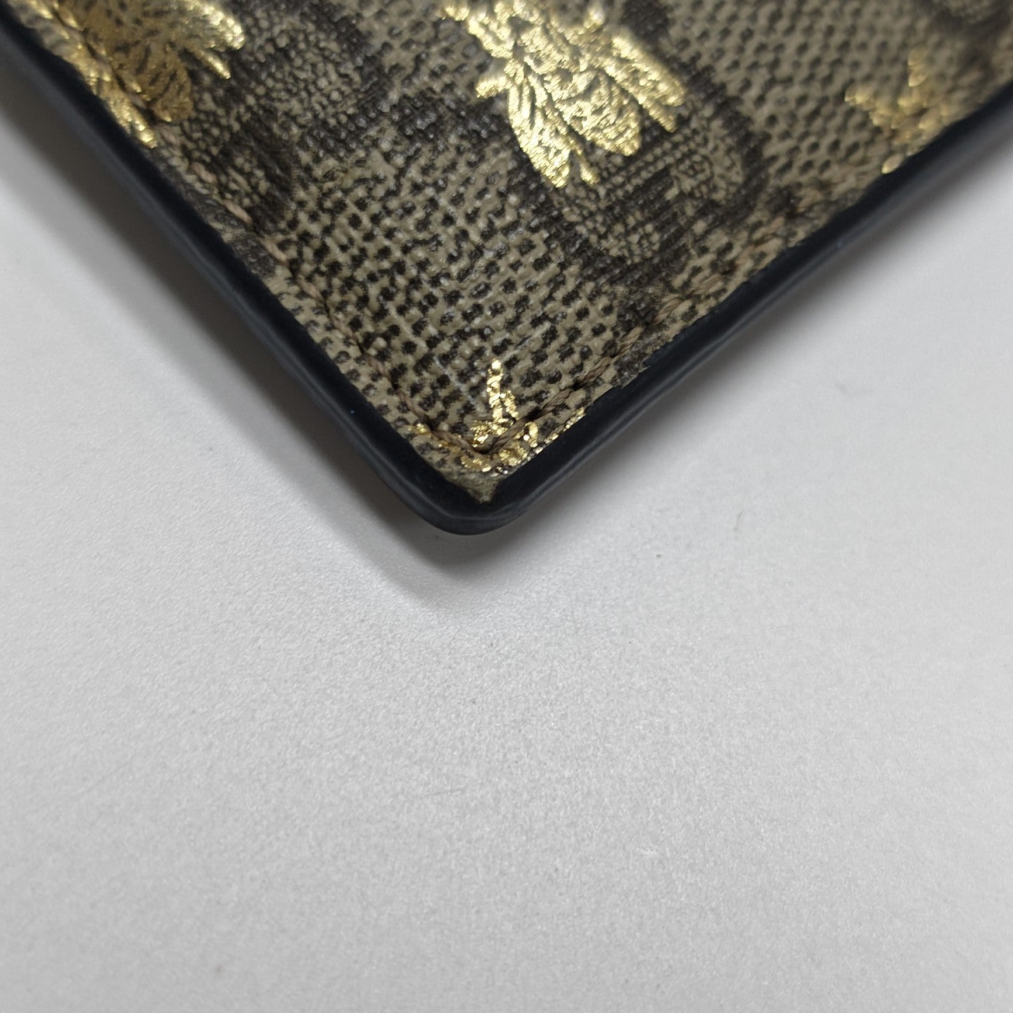 Monogram Coated Canvas Card Holder Beige