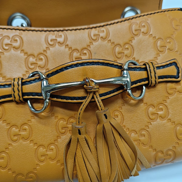 Emily Chain Monogram Calfskin Yellow