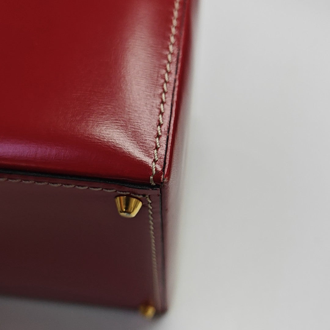 Calfskin Top Handle Bag Red