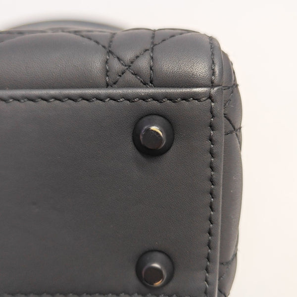 Lady Dior Mini Cannage Calfskin Black