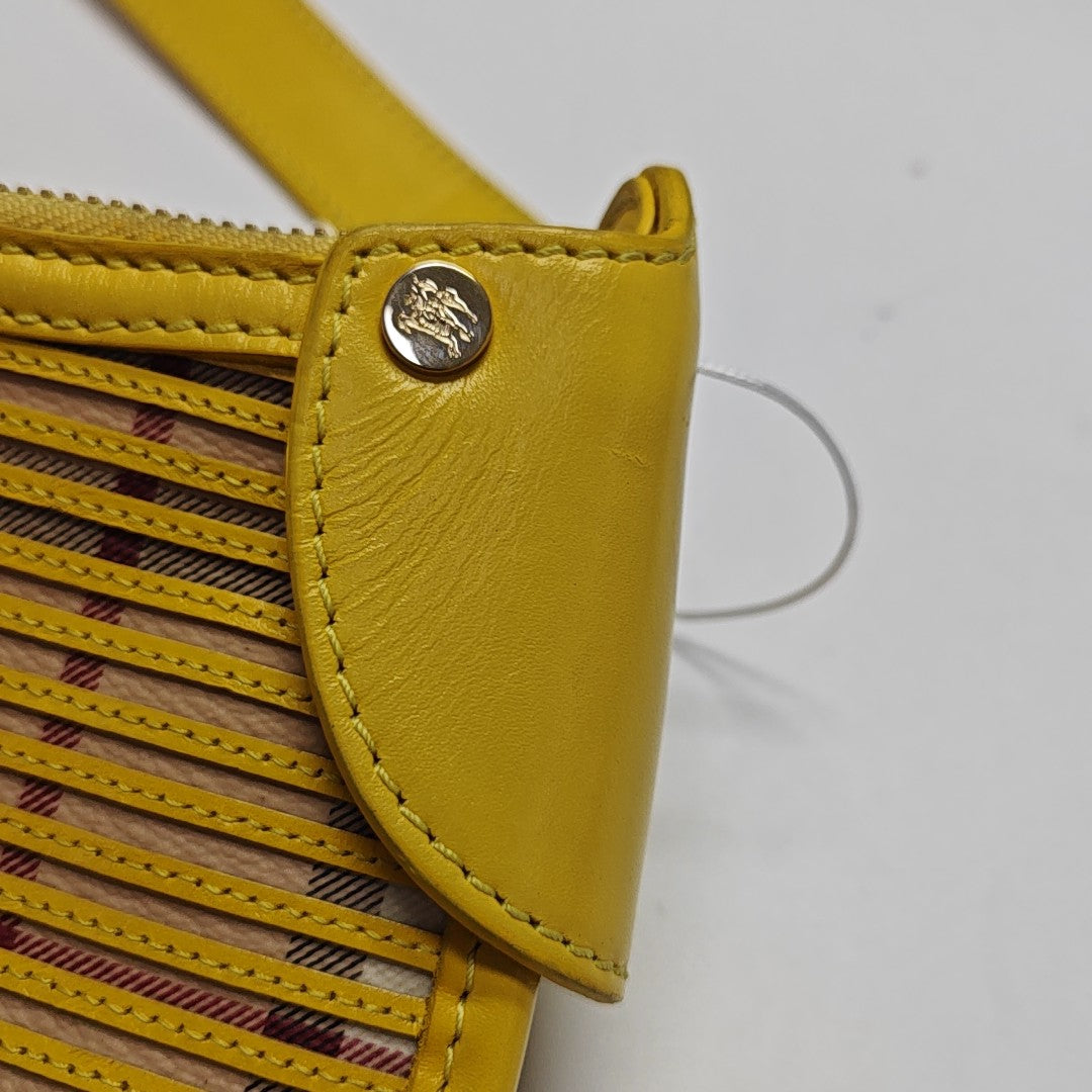 Coated Canvas Top Handle Bag Yellow