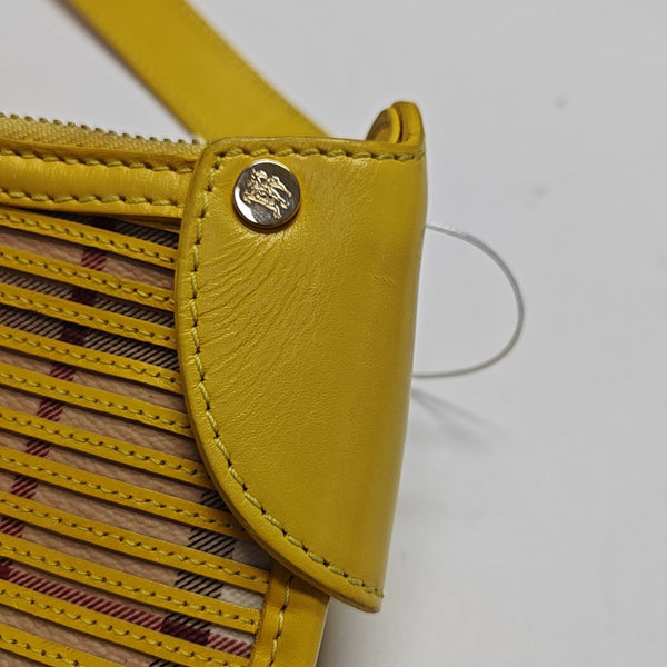 Coated Canvas Top Handle Bag Yellow