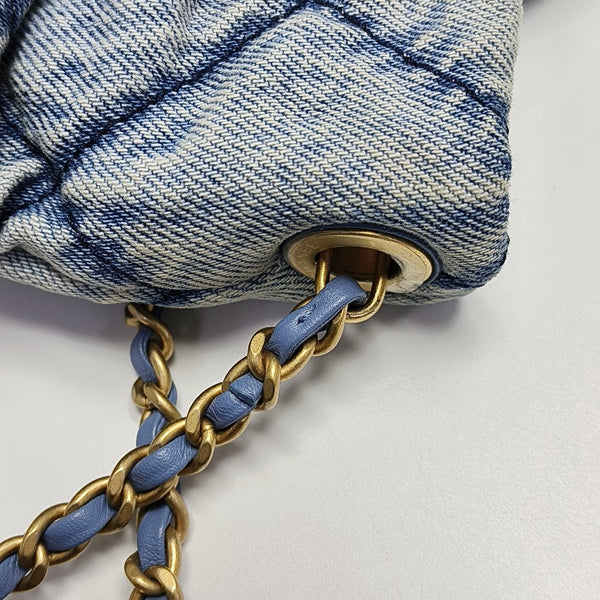 Quilted Denim Blue