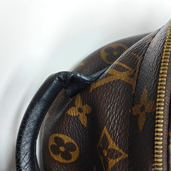 Authenticated pre-owned  PALM SPRINGS Mini Monogram Coated Canvas Brown - Backpack at Looply