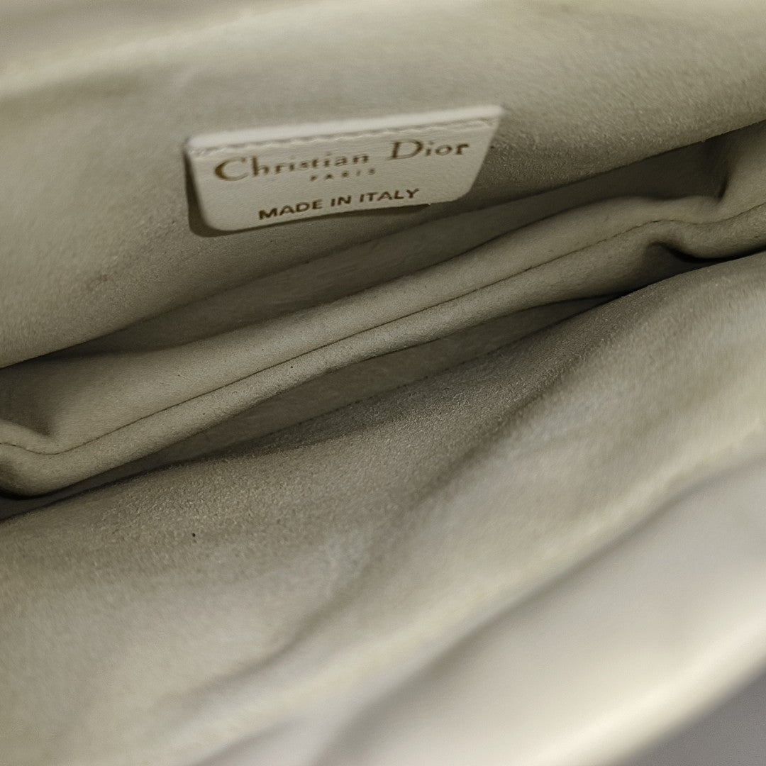 Lady Dior Milly Mini Cannage Lambskin White