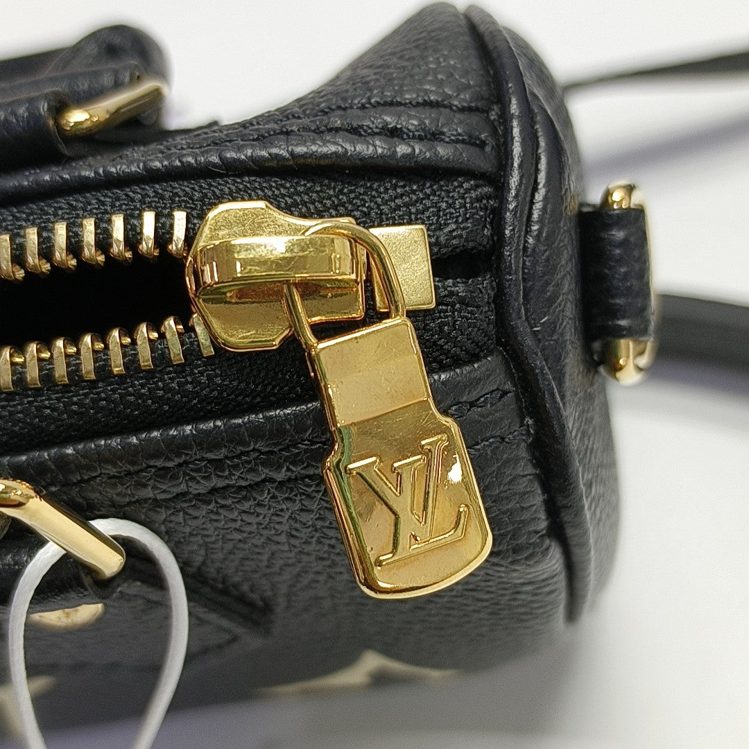 SPEEDY Nano Monogram Calfskin Black