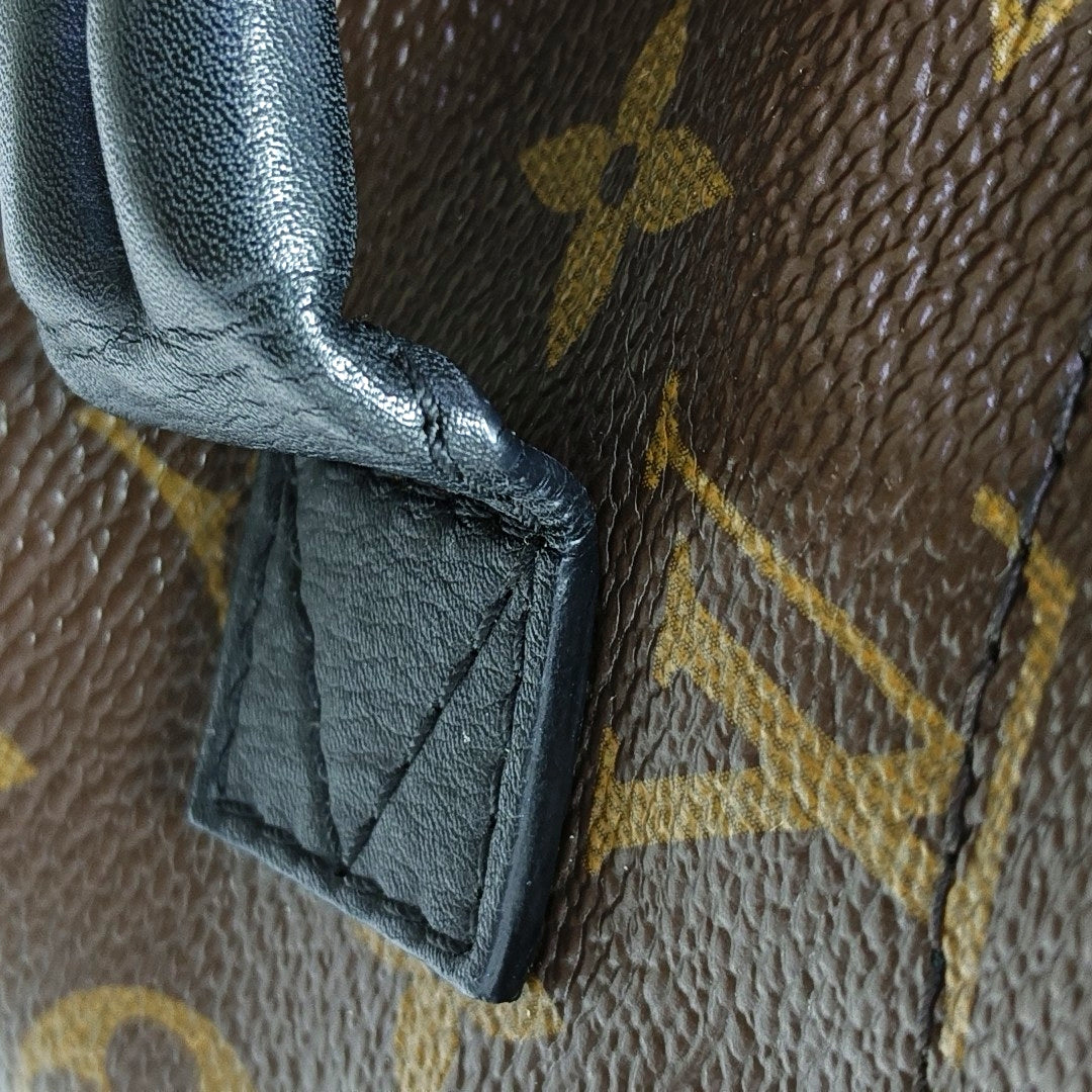 Authenticated pre-owned  PALM SPRINGS Mini Monogram Coated Canvas Brown - Backpack at Looply