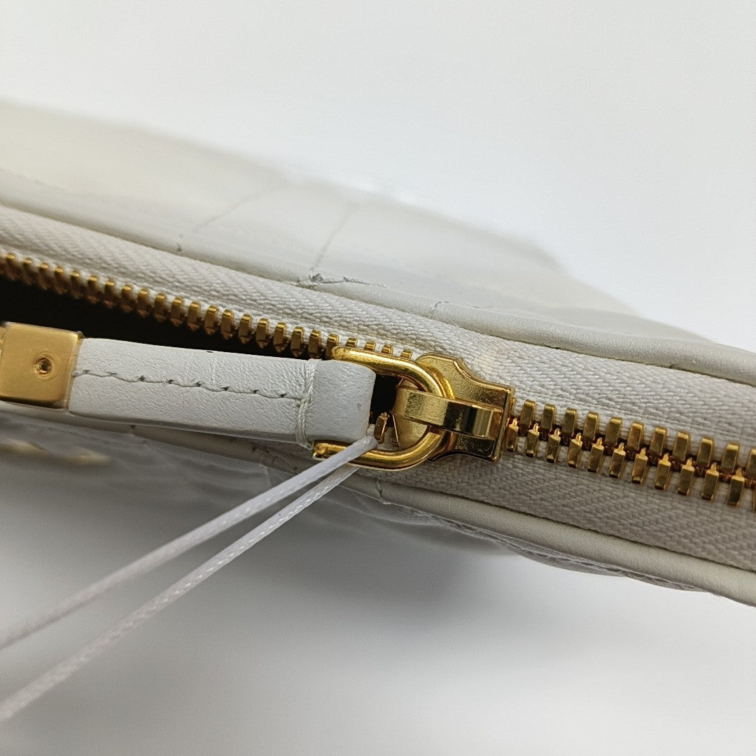 Miss Caro Mini Cannage Lambskin White