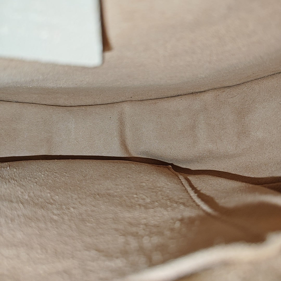 Padlock Small Monogram Coated Canvas Beige