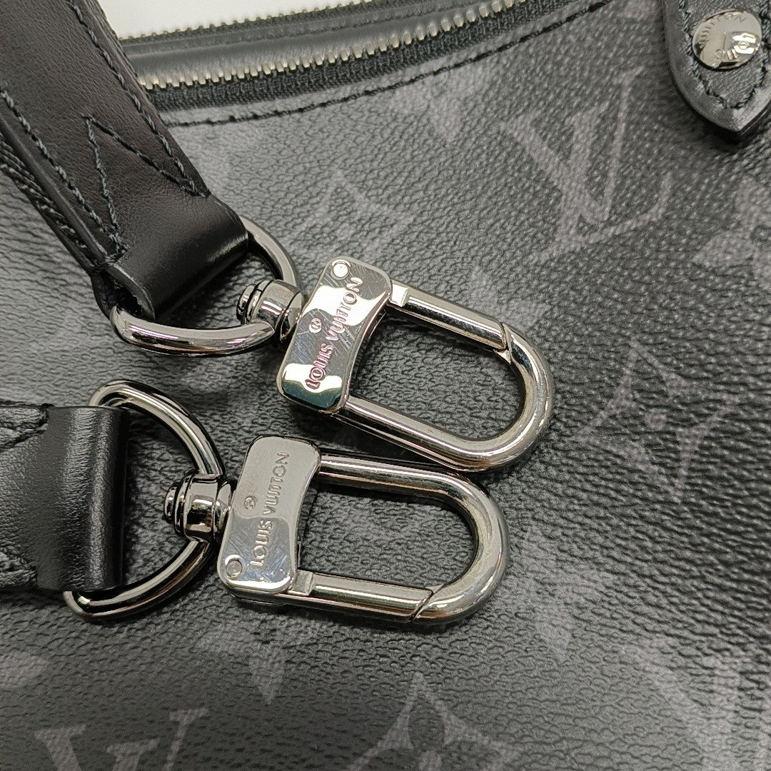 TRIO Monogram Coated Canvas Gray