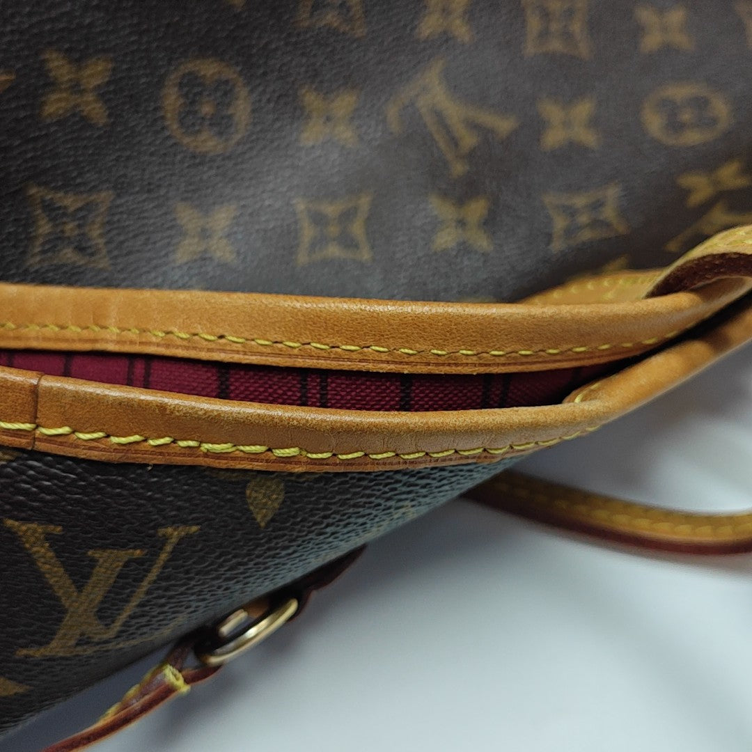 NEVERFULL MM Monogram Coated Canvas Brown