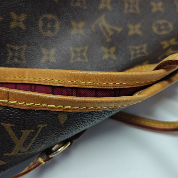 NEVERFULL MM Monogram Coated Canvas Brown
