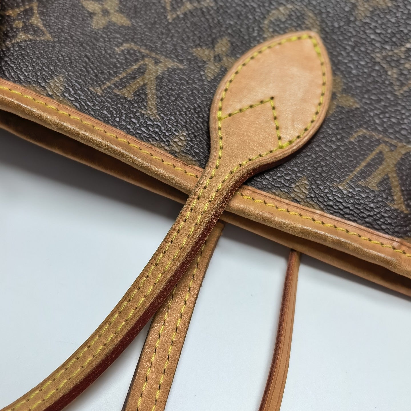 NEVERFULL MM Monogram Coated Canvas Brown