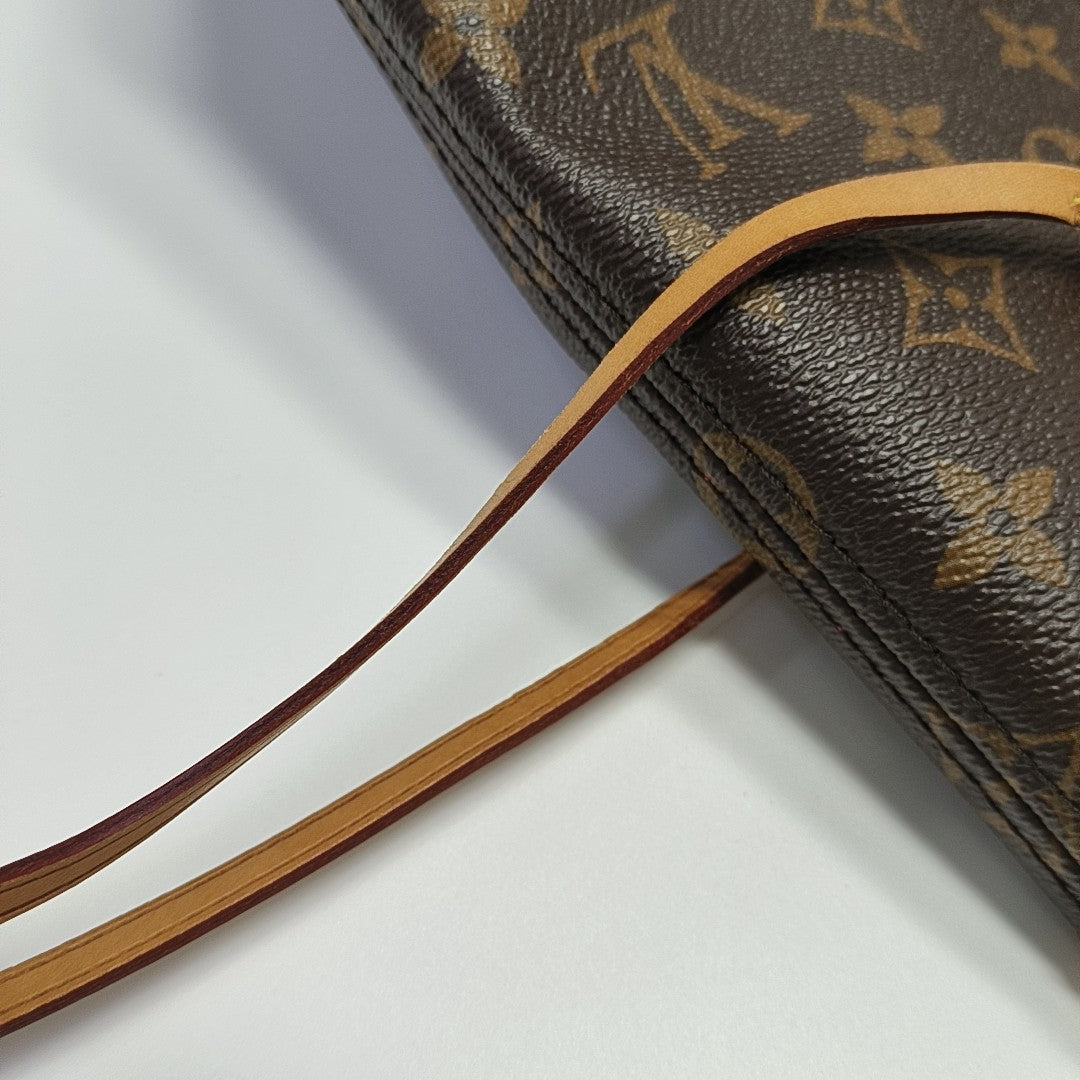 NEVERFULL MM Monogram Coated Canvas Brown